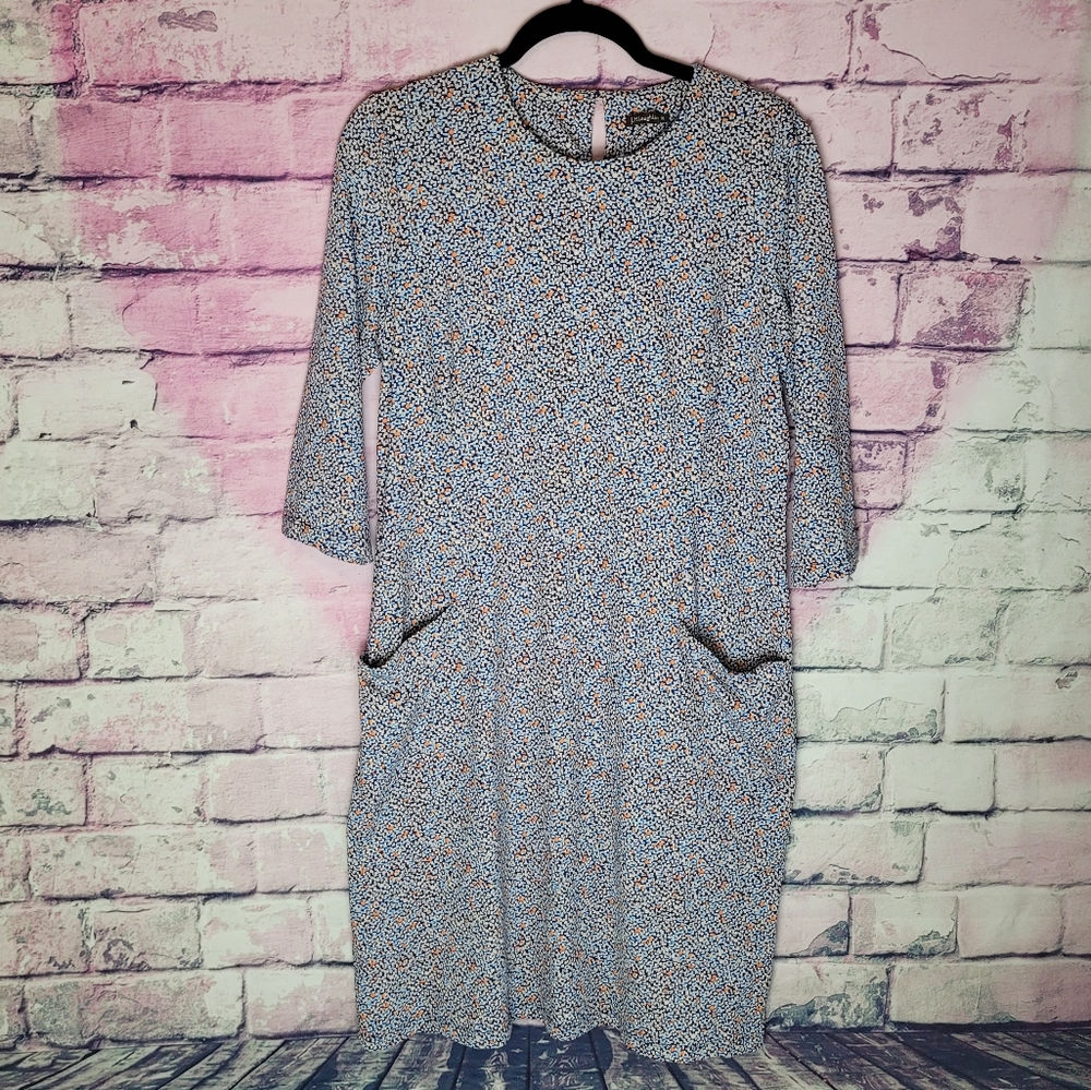 J. MCLAUGHLIN COLORFUL DOT PRINTED CATALINA KNIT POCKET SHEATH DRESS XL